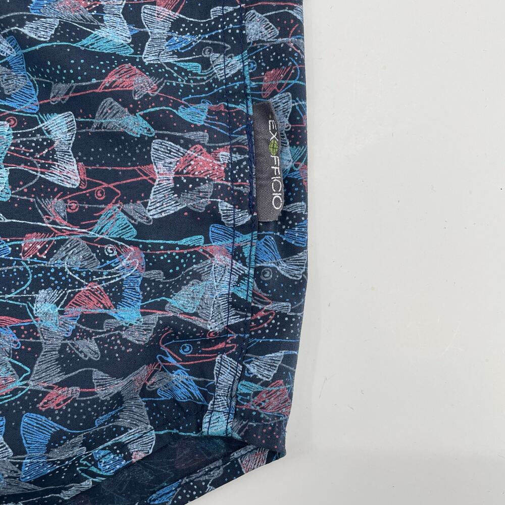 Exofficio Men’s Vented Button Down Shirt, Sz. L Fish Print, Gorpcore Hiking Fish - Picture 9 of 11